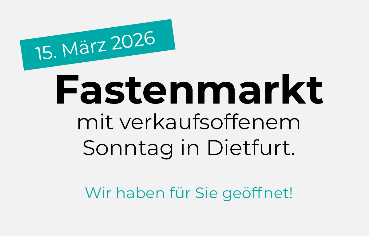 Fastenmarkt mit verkaufsoffenem Sonntag im Nähzentrum Dietfurt!